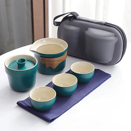 Set de Té Portátil con Estuche Compacto
