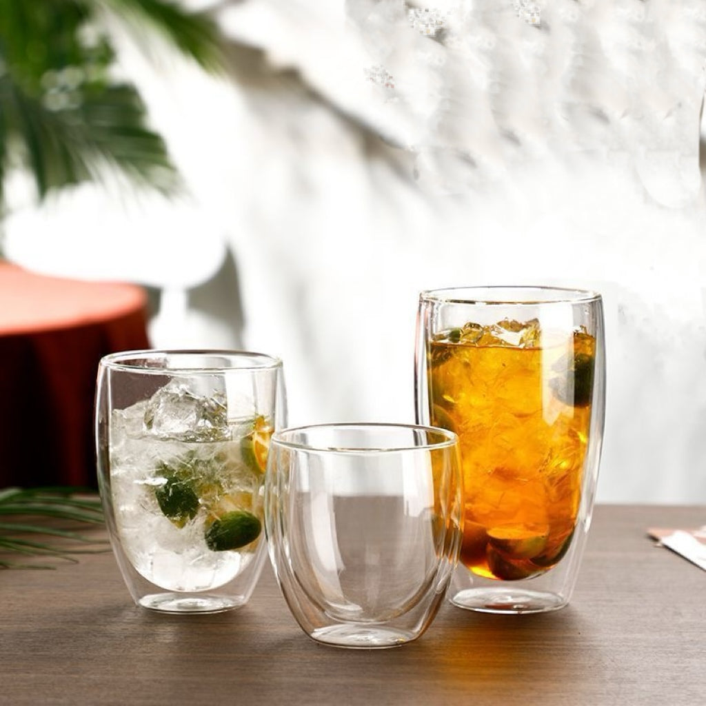 Tazas de Vidrio de Doble Pared - Capacidades Variadas