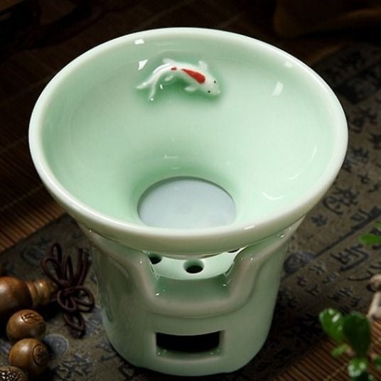 Filtro de Té de Cerámica con Diseño de Pez Koi