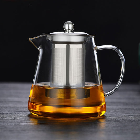 Tetera de Vidrio con Infusor de Acero Inoxidable - Capacidades Variadas