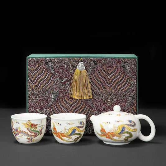 Juego de Té Termocrómico con Motivos de Dragón