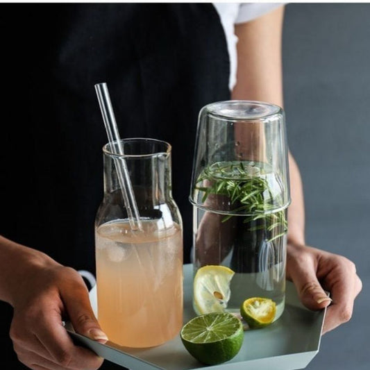 Jarra de Vidrio con Taza Integrada