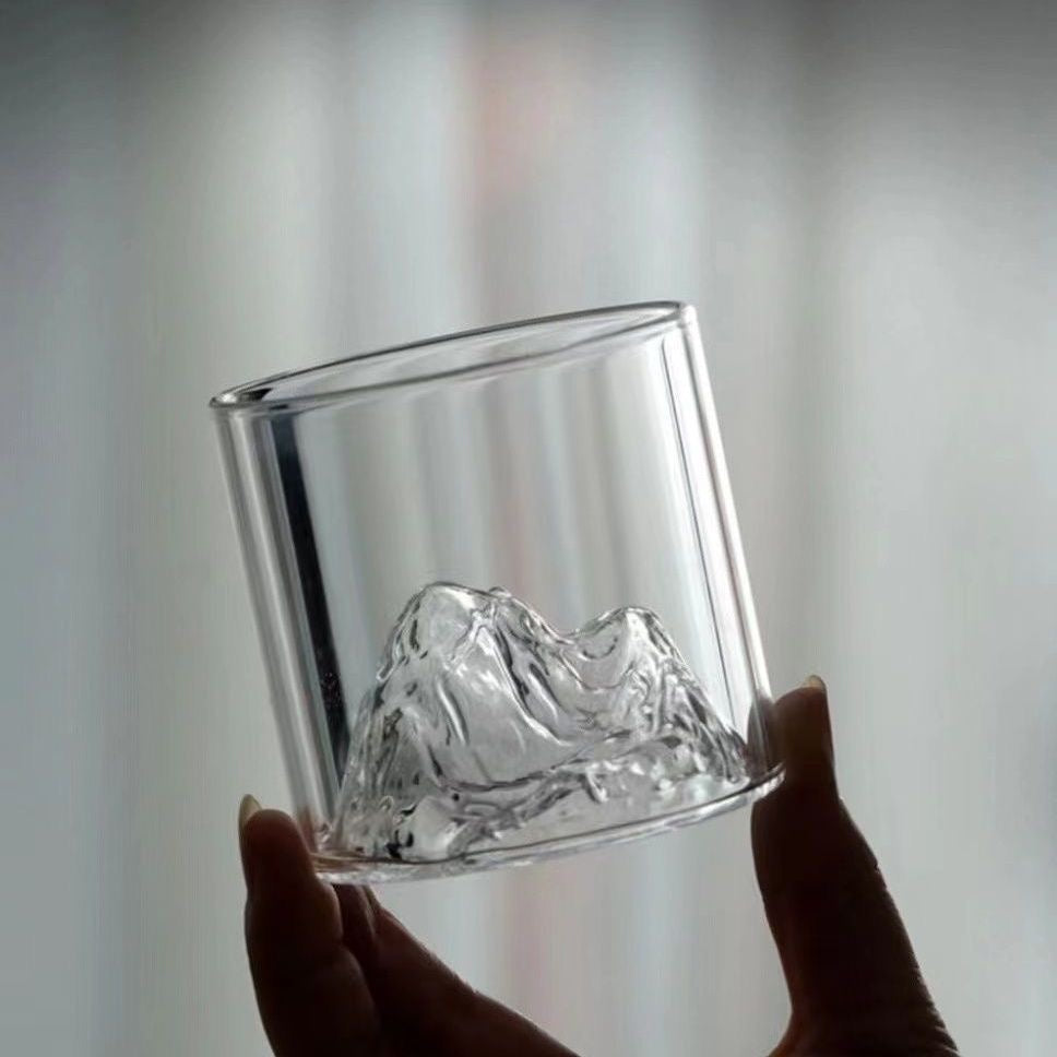 Vasos de Vidrio con Diseño de Montaña - Capacidades Variadas