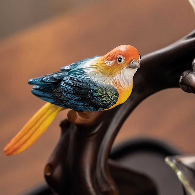 Soporte de Infusión de Té con Diseño de Árbol y Pájaro