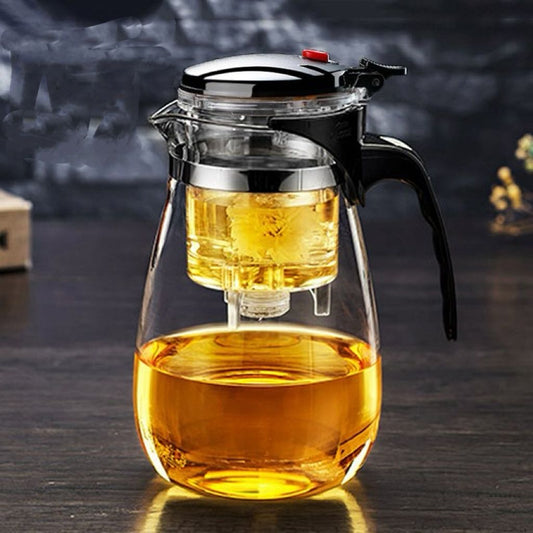 Tetera de Vidrio con Infusor Automático - Capacidades Variadas