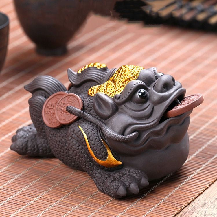 Mascota de té Rana de la Fortuna en Tres Estilos