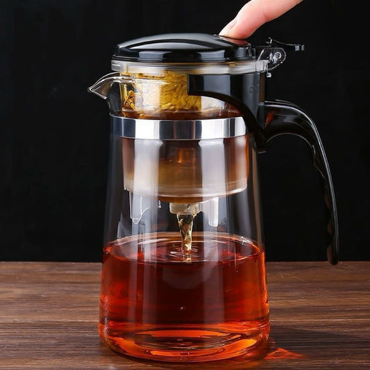 Tetera de Vidrio con Infusor Automático - Capacidades Variadas