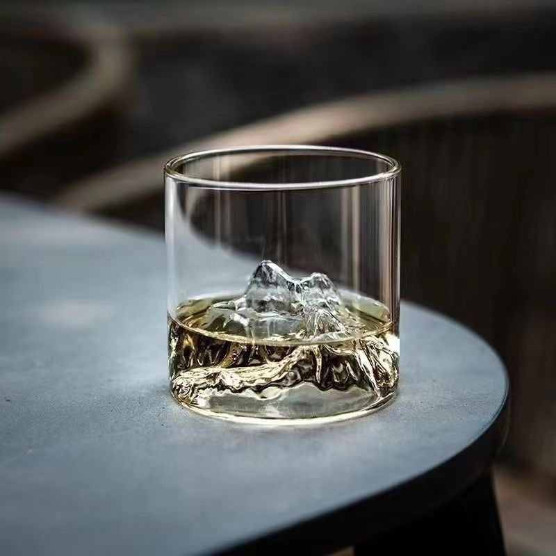 Vasos de Vidrio con Diseño de Montaña - Capacidades Variadas