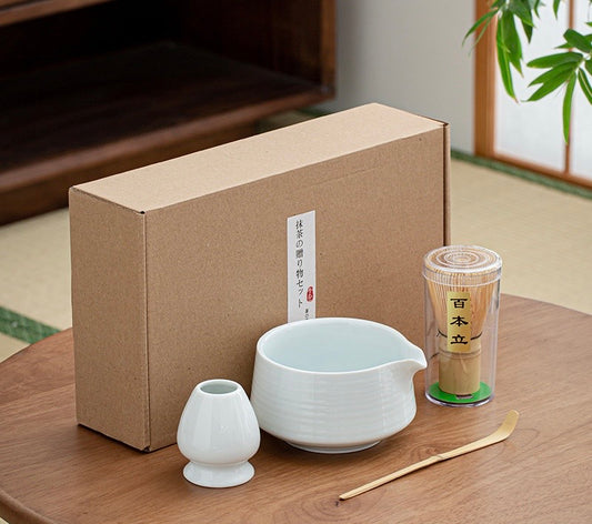 Set de Herramientas de Té Matcha con Cuenco y Soporte de Cerámica - Varios Colores