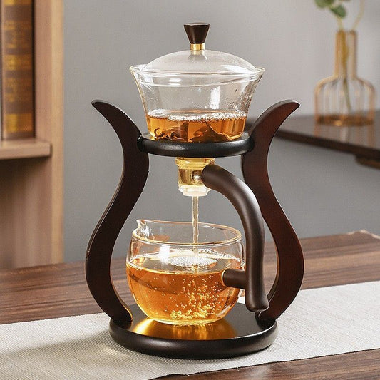 Soporte de Infusión de Té con Diseño Moderno de Madera