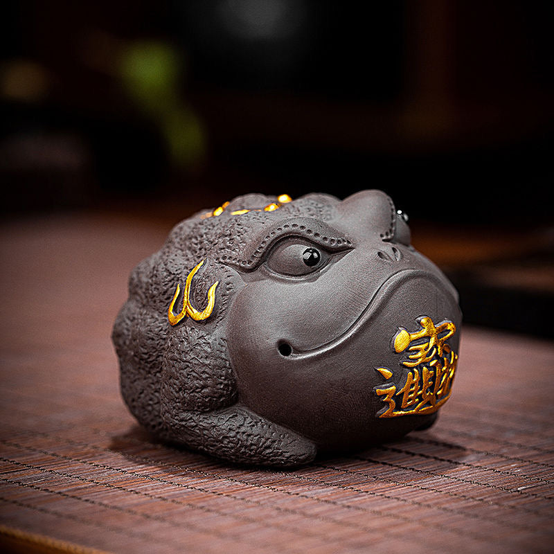 Mascota de té Rana de la Fortuna en Dos Colores