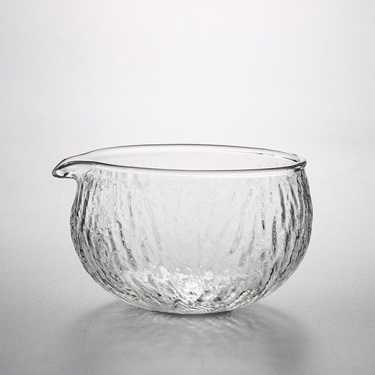 Cuenco de Cristal para Té Matcha - Diseño Texturizado