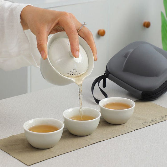Set de Té Portátil con Estuche Compacto