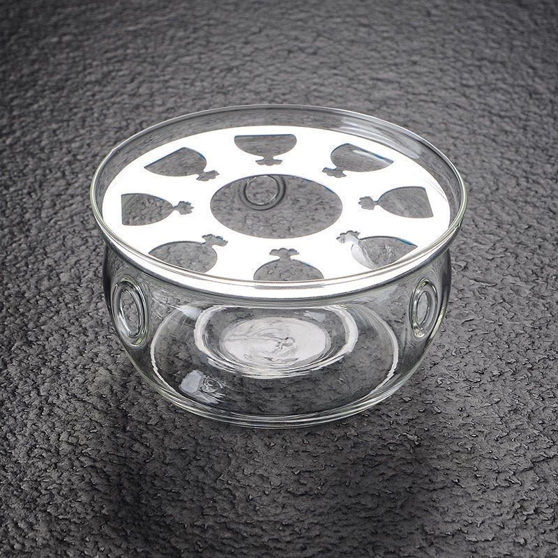 Calentador de Té con Vela de Vidrio Transparente