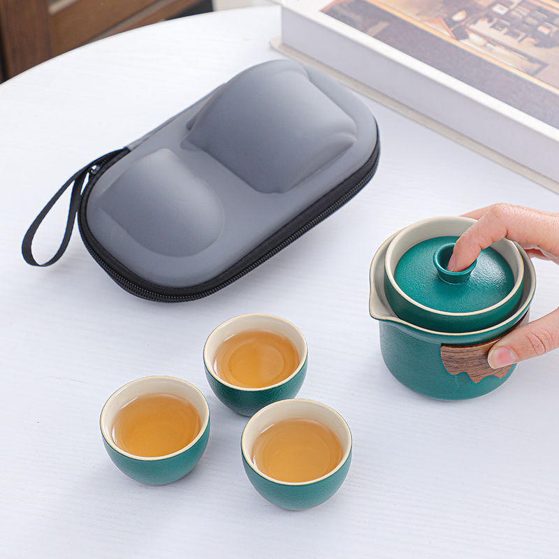 Set de Té Portátil con Estuche Compacto
