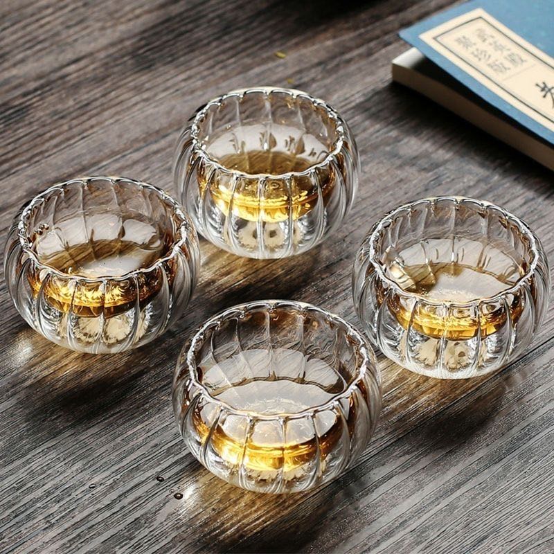 Tazas de Vidrio Estriado - 50ml