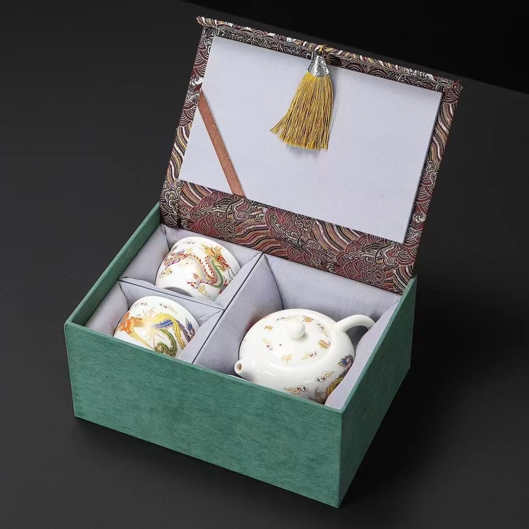 Juego de Té Termocrómico con Motivos de Dragón