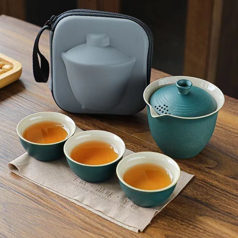 Set de Té Portátil con Estuche Compacto
