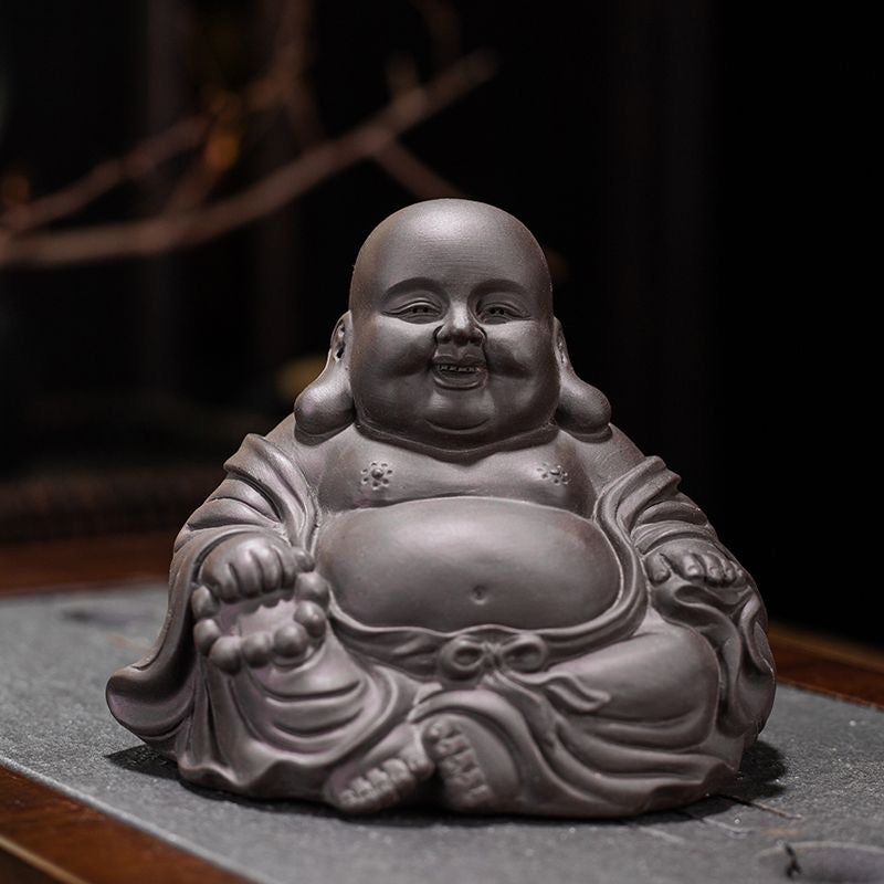 Mascota de té Buda Feliz en Diferentes Posturas