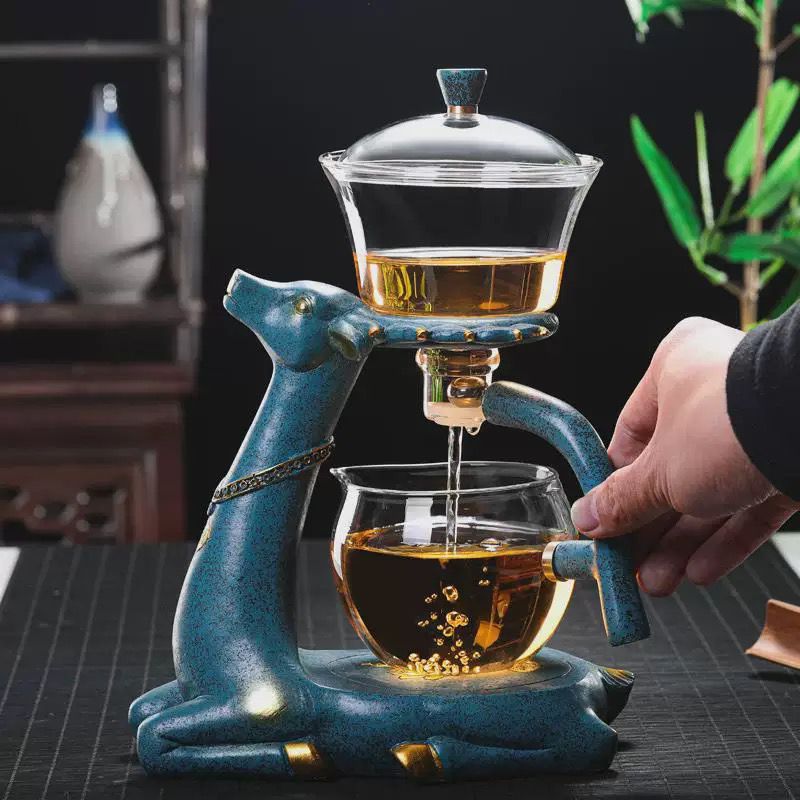 Soporte de Cerámica para Infusión de Té con Diseño de Ciervo