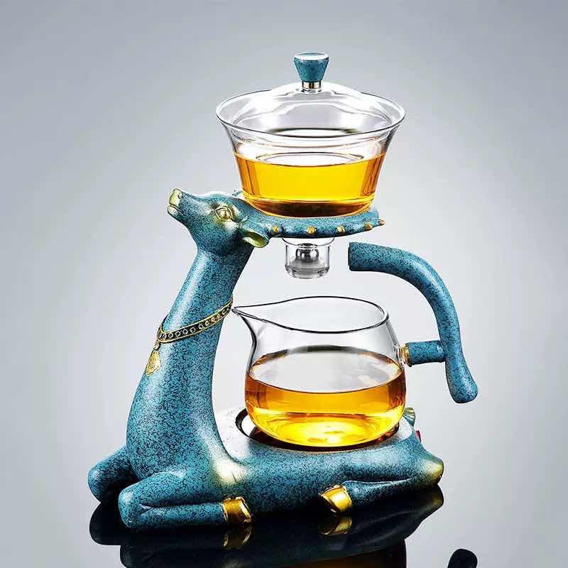 Soporte de Cerámica para Infusión de Té con Diseño de Ciervo