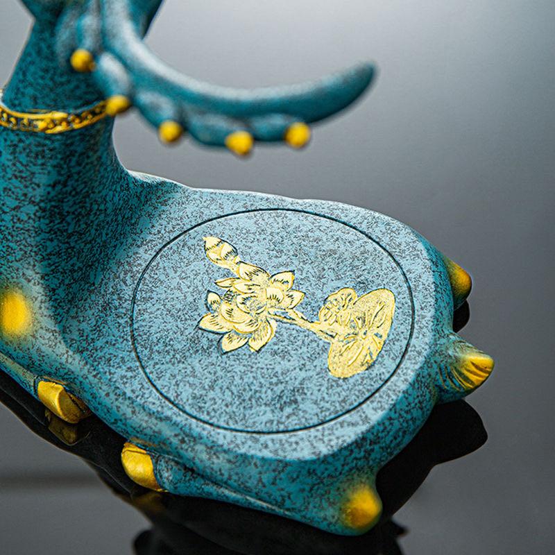 Soporte de Cerámica para Infusión de Té con Diseño de Ciervo