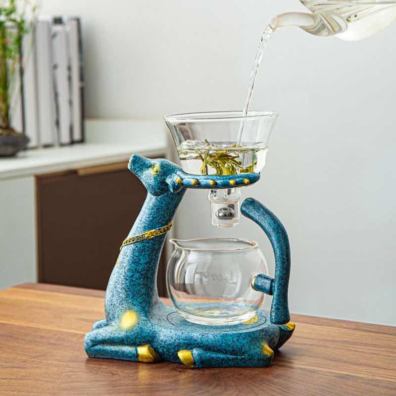Soporte de Cerámica para Infusión de Té con Diseño de Ciervo