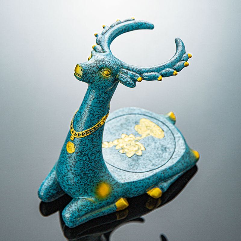 Soporte de Cerámica para Infusión de Té con Diseño de Ciervo